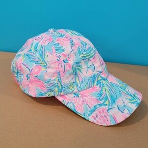 Lilly Pulitzer Women's Gimmie the Juice Hat Run Around Cap hat Blue pink